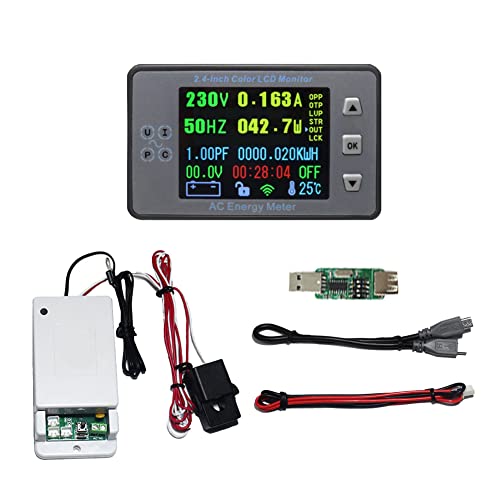 Kcvzitrds 2,4-Ersatzteilset für Drahtlose Spannungsmesser, AC100A, Voltmeter, Solar-Autobatterie-Coulometer, Kapazitäts-Leistungsmonitor