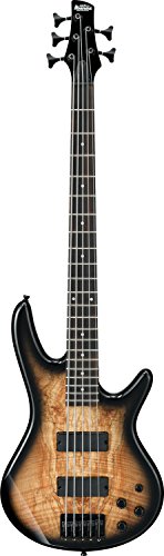 Ibanez GIO Series GSR205SM-NGT - 5 String - Spalted Maple - Electric Bass Guitar with Bass Boost - Natural Gray Burst