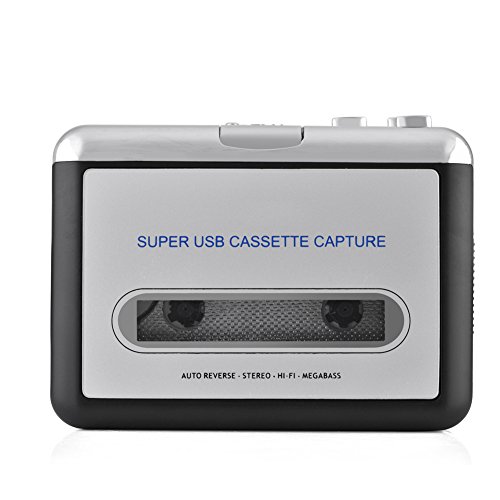 Lazmin USB Kassettenrekorder, tragbarer Kassettenrekorder / MP3-Konverter Kassettenrekorder über USB in MP3 / CD-Audio umwandeln