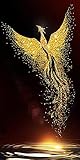 RAILONCH DIY 5D Golden Phoenix Diamant Painting für Erwachsene, voller Bohrer Strass Bilder Handwerk für Haus Wand Dekor (60×120cm)