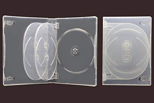 10 x 5 Disc CD DVD Blu Ray Multicase Super Clear mit 27 mm Rücken für 5 Discs