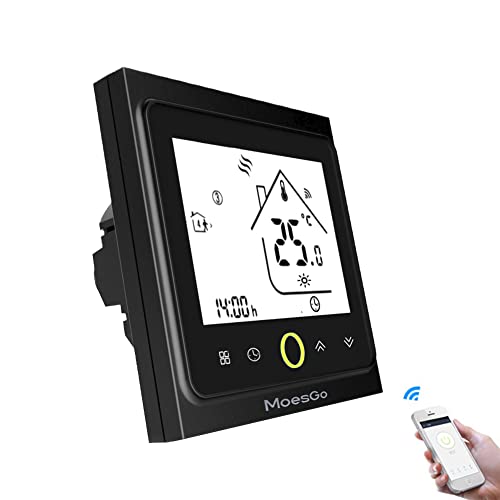 MoesGo WiFi Smart Thermostat für Wasser/Gas Boiler 5A,Programmierbares Raumthermostat Kompatibel mit Alexa Echo /Google Home/Smart Life/Tuya App