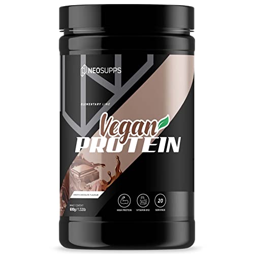 Neosupps - Vegan Protein - Smooth Chocolate, 600g | Hohe Qualität, einzigartiger Geschmack, für den Muskelaufbau, proteinhaltig, schnell & einfach, Eiweiss, Deutsche Produktion