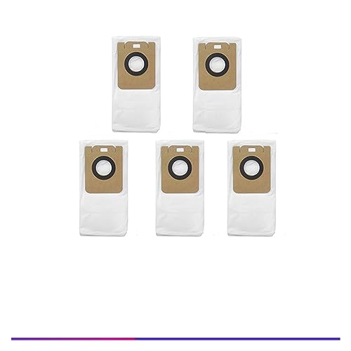 Roboter-Staubsaugerzubehör RLS3D Hauptseitenbürste Hepa-Filtermopp kompatibel mit Xiaomi Dreame Bot D10 Plus (Farbe: 5 Staubbeutel)