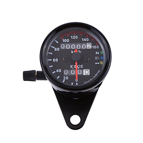 Motorrad Kilometerzähler Tachometer, Motorrad Tacho Geschwindigkeitsmesser Odometer LED Digital Messgerät Hintergrundbeleuchtung Signallicht