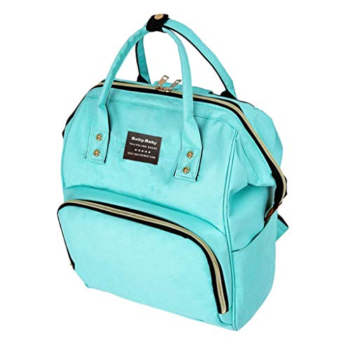 Wickeltasche für Mütter, für Reisen mit Baby, für Damen/Herren, viele Taschen, leicht, 16 x 40 x 25 cm, Hellgrün