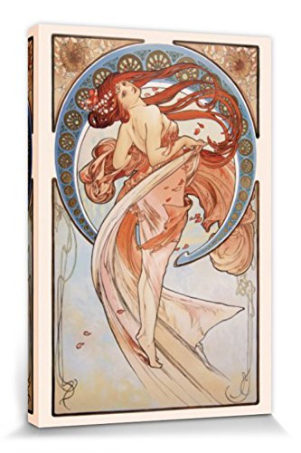 1art1 Alphonse Mucha - Der Tanz, 1898 Poster Leinwandbild Auf Keilrahmen 120 x 80 cm