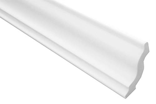 40 Meter | Styropor Stuckleisten | Decke | stabil | weiß | Zierprofil | leicht | dekorativ | XPS | 40x45mm | E-5