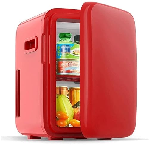 FBITE Mini-Kühlschrank 10 Liter, tragbarer AC/DC-betriebener Kühler, kleiner Kosmetikkühlschrank, stummgeschalteter Autokühlschrank, für Make-up und Hautpflege