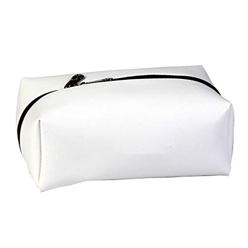 ZXGQF Tissue Box Soft Pu Reißverschluss Wasserdichter Papierhandtuchhalter Für Zuhause BüroAuto Dekoration Tissue Box Halter, Weiß