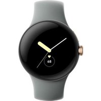 Google Pixel Watch - Champagne Gold - intelligente Uhr mit Band - Flouroelastomer - Hazel - Bandgröße: L - 32GB - Wi-Fi, NFC, Bluetooth - 36 g (GA04123-DE)