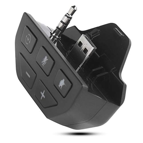 Stereo-Headset-Adapter für Xbox One Wireless Gamepad, Headset-Adapter-Controller Audio-Adapter-Kopfhörer-Konverter(schwarz)
