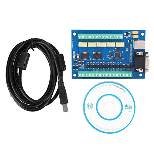 Dpofirs MACH3 100-kHz-Motion-Controller-Karte, USB-CNC-5-Achsen-Steuerkarte Gravur-Breakout-Board für Steuerzerstäuber, Pumpen, Zylinder und andere Geräte 12-24 VDC