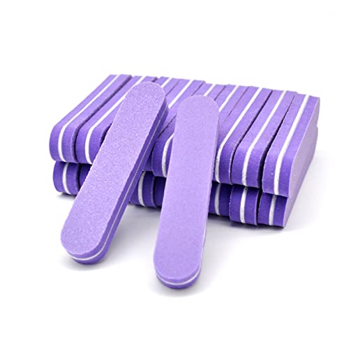 RHAIYAN Versandende Mischung der Nagel-Datei-100pcs/lot bunte Minischwamm-Nagel-Puffer-Datei-Kunst-polierender reibender Nagel for Shinning-Werkzeug der Maniküre Specific (Color : Purple)