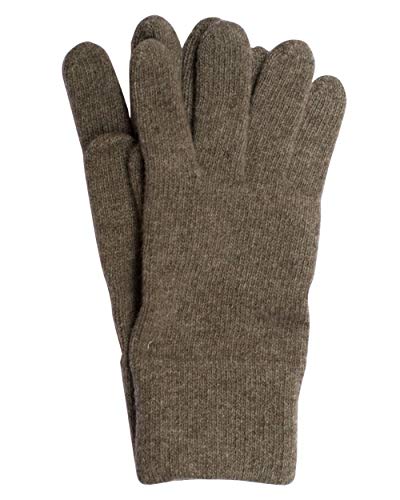 FosterNatur, Merino Herren Handschuhe/Fingerhandschuhe, 100% Wolle extrafine (8, Elk)