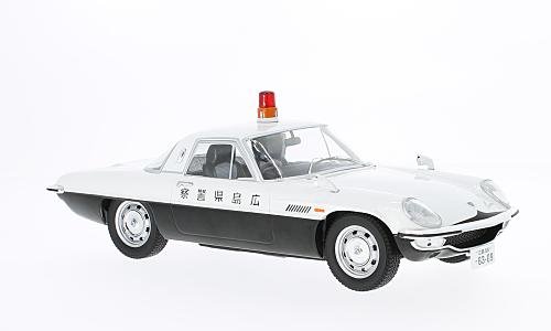 Mazda Cosmo Sport, weiss/schwarz, RHD, Polizei Japan, 0, Modellauto, Fertigmodell, Triple 9 Collection 1:18
