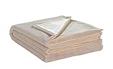 La Vida Kuscheldecke Fell-Decke in Rosa, 150x200cm, gesäumte XL-Wohndecke für Couch & Sofa, warm, weich & kuschelig, 100% Polyester, Öko-Tex Standard 100