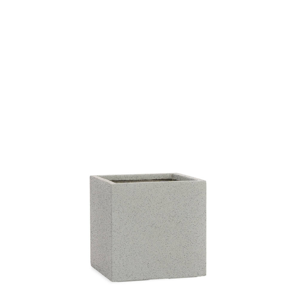 Pflanzwerk® Pflanzkübel Cube Granit Grau 28x28x28cm *Frostbeständiger Blumenkübel* *UV-Schutz* *Qualitätsware*