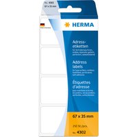 HERMA Adress-Etiketten, 88 x 35 mm, Leporello gefalzt, weiß