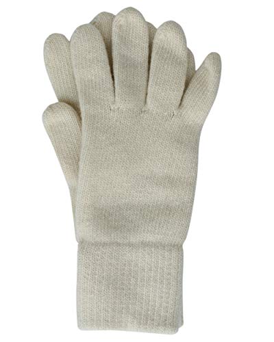 FosterNatur , Merino Damen Wollhandschuhe / Fingerhandschuhe , 100% Merino (8, Beige)