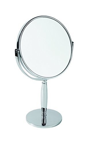 Gerson Standspiegel, verchromt, 7-fache Vergrößerung, Durchmesser 15 cm, Höhe 26,5 cm