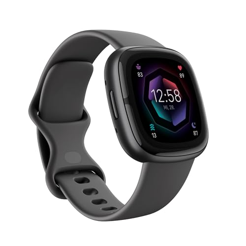 Fitbit Unisex-Adult Sense 2,Shadow Grey/Graphite Smartwatch, One Size