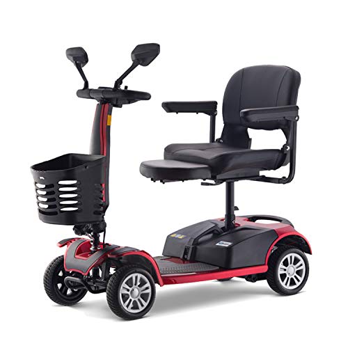 JHKGY 4 Wheeled Electric Mobility Scooter,Elektrisch Angetriebenes Rollstuhlgerät,Faltbarer Mobilitätsroller,Reisemobilitätsroller,Elektromobilitätsroller Für Erwachsene/Ältere Menschen