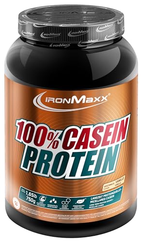 IronMaxx 100% Casein Protein Caseinpulver (für den Muskelerhalt mit Langzeiteffekt, Muskelaufbau Pulver für die Definitionsphase) Vanille, 1 x 750g Pulver