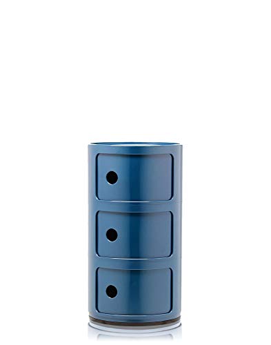 Kartell Componibili Container, Plastik, Blau, 32 x 32 x 58.5 cm
