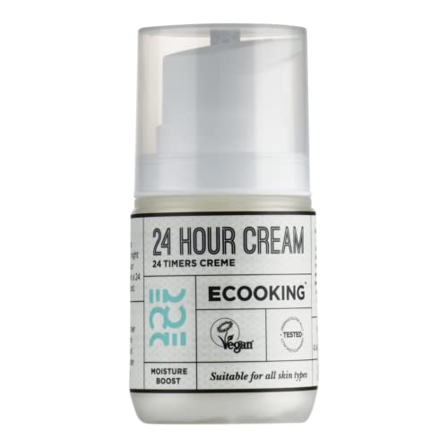 Ecooking 24 Hour Cream 50ml - All-in-One Moisturizer Face, Hyaluronic Face Cream, Enriched with Almond Oil, Vitamin E, and Shea Butter for Long-Lasting Hydration