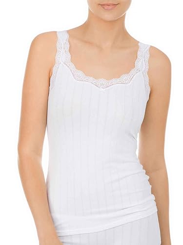 Calida Etude Toujours Damen Top ohne Arm Unterhemd, (Weiss 001), 40 (Herstellergröße: L)