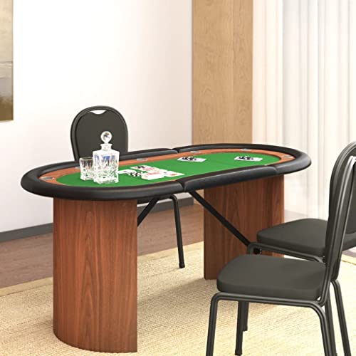 Poker & Games Tische 10 Spieler Pokertisch grün 160x80x75cm Möbel