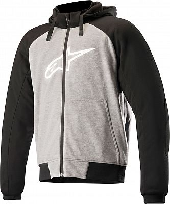 Alpinestars Motorradjacken Chrome Sport Hoodie Anthracite Black White, Schwarz/Anthracite, XL