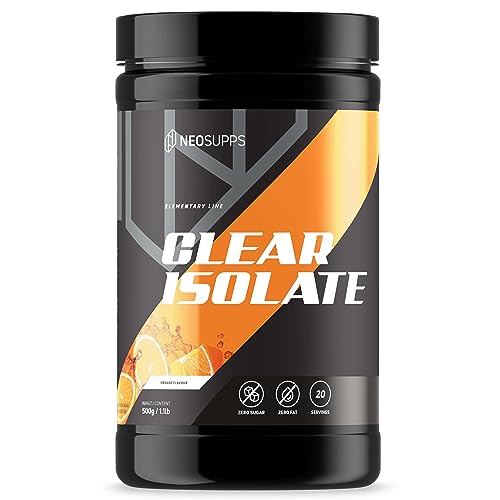 Neosupps - Clear Isolate - Orange 500g | Hohe Qualität | Einzigartiger Geschmack | Muskelaufbau | Protein, Geschmack:Orange