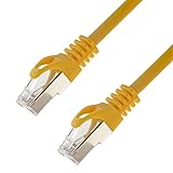 Netzwerkkabel S/FTP PIMF Cat. 7 30 Meter gelb Patchkabel Gigabit Ethernet LAN DSL CAT7 Kabel