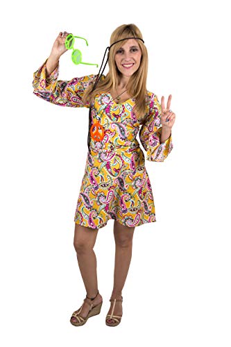 Costumizate! Hippies Kostüm für Erwachsene, speziell für Kostümpartys und Karneval, Einheitsgröße