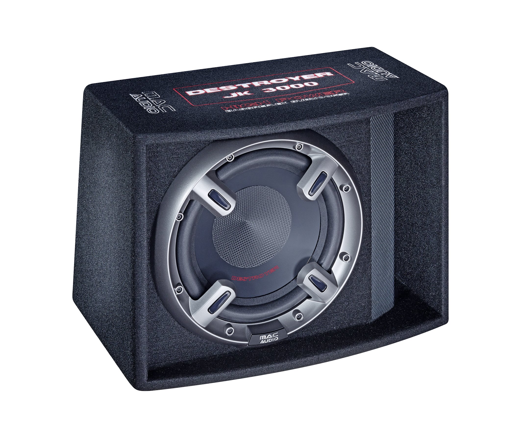 Mac Audio Destroyer JK 3000 | High-Power Bandpass-Subwoofer | 300mm Basstreiber | 1200 Watt max - schwarz