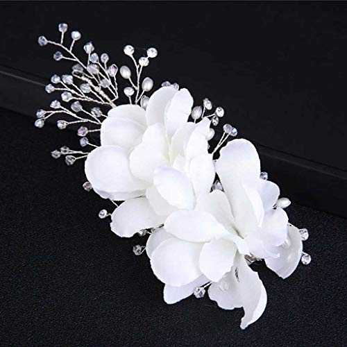 Perlen-Stirnbänder Hochzeit Haarschmuck Handgefertigte Haarbänder Kristall Strass Kopf tragen Haarschmuck für Braut Mädchen (Farbe: A) (C)