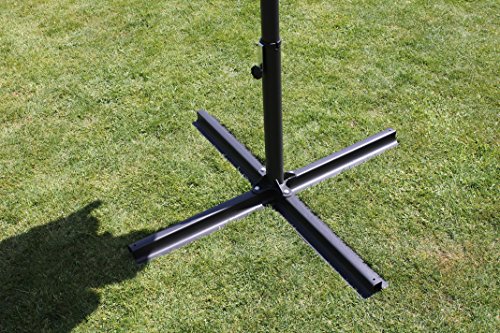 Leco Plattenständer "Kreuzständer aus Stahl", 100x100 cm passend z.B. für Oval-Schirm (Ohne Sonnenschirm)