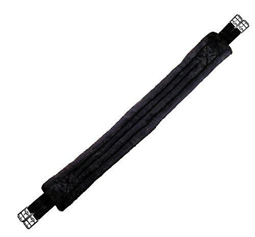 USG Nylon Langgurt mit Kunstfell Polster, schwarz/schwarz, 115 cm