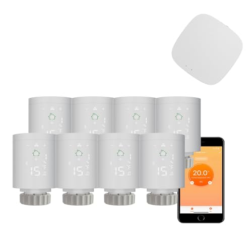 Qiumi Wifi Zigbee3.0 TRV Thermostatventil Thermostat Heizkörper Controller Heizung Google-Home Alexa Voice & APP Fernbedienung 5+1 Packung