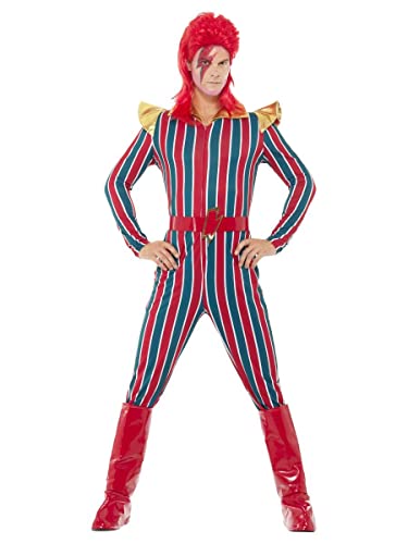 Smiffys Herren Weltraum Superstar Kostüm, Jumpsuit, Gürtel und Stiefel Überzieher, Größe: L, 43858