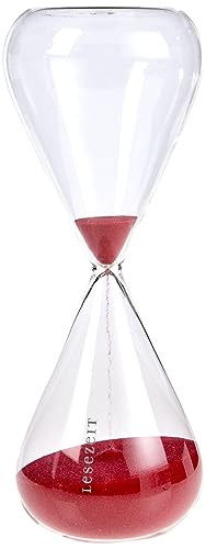 moses. libri_x Sanduhr-Lesezeit, Stundenglas mit 30 Minuten Laufzeit, Dekoobjekt aus Glas, Uni