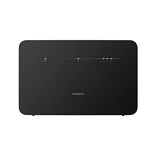 Huawei B535-333, CAT 13/4G LTE CPE Mobile Wi-Fi Router, Plug & Play, Connects up to 64 Devices, Supports VOIP, Speeds of 400Mbps, Unlocked to All Networks– Black