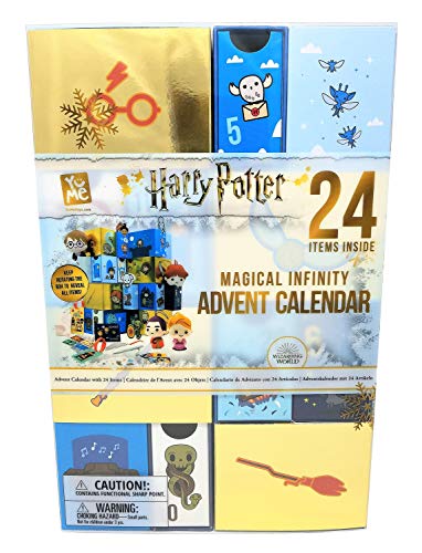 YuMe Maxx19136 Magical Advent Calendar Harry Potter Infinity Adventskalender mit 24 Schubfächern und kleinen Überraschungen, ca. 23 x 11 x 34 cm, Multi