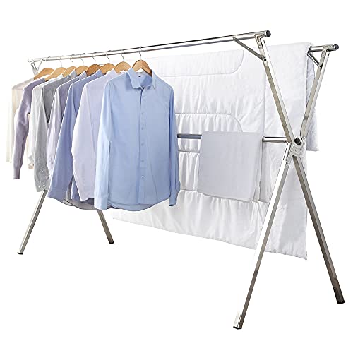 GISSAR Wäscheständer für den Innenbereich, faltbar, Wäscheständer für drinnen und draußen, einfache Aufbewahrung von Kleiderständern