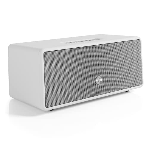 Audio Pro Drumfire-D2 - Ultra Kräftiger Multiroom Lautsprecher mit Bluetooth & WiFi - Stereo Speaker mit AirPlay 2, Chromecast, Spotify Kabellos - Weiss