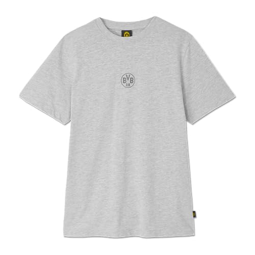 BVB T-Shirt Essentials, graues Tee, Gr. XL, Basic Shirt, S-3XL