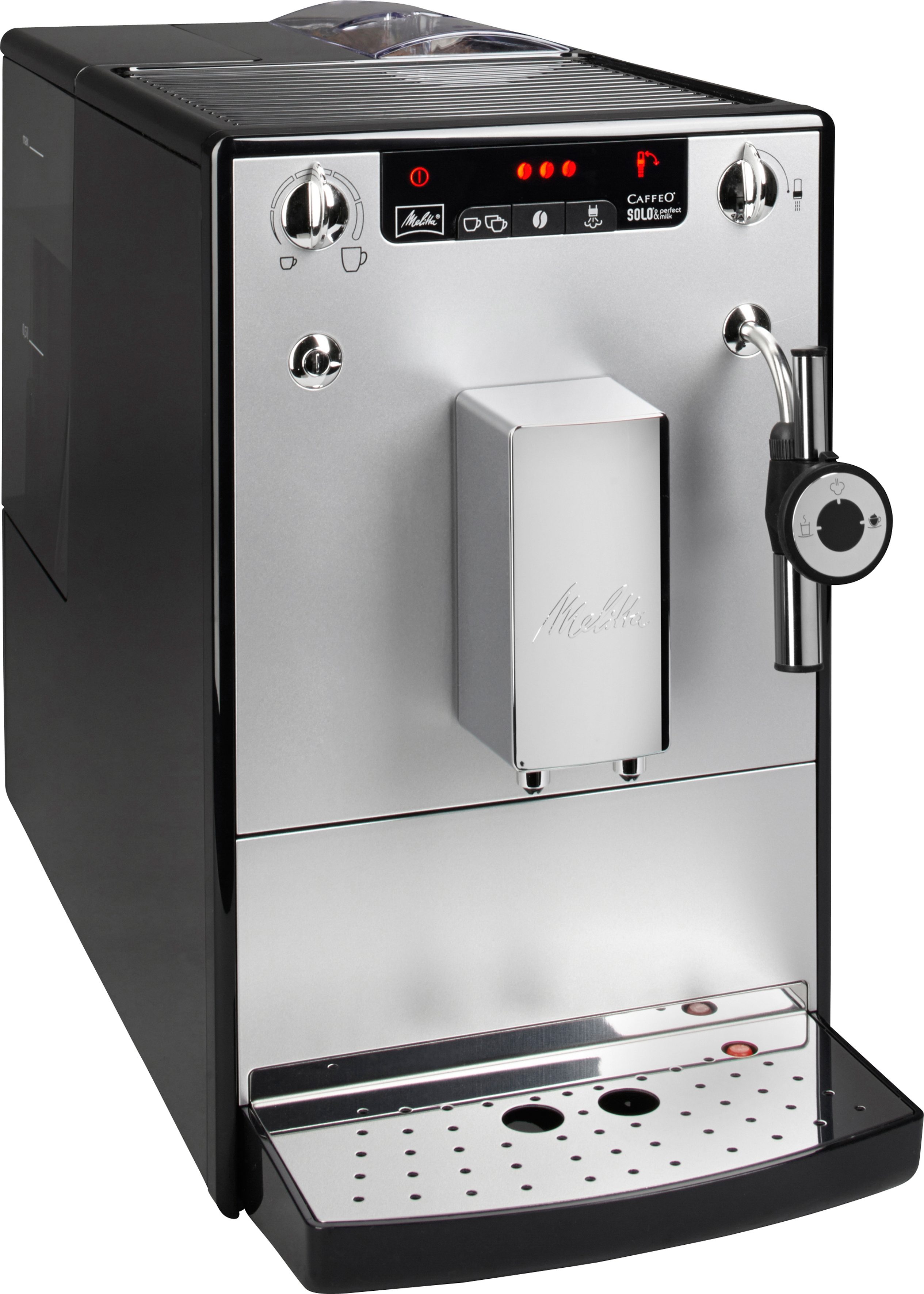 Melitta Kaffeevollautomat "Solo & Perfect Milk E957-203, silber/schwarz"