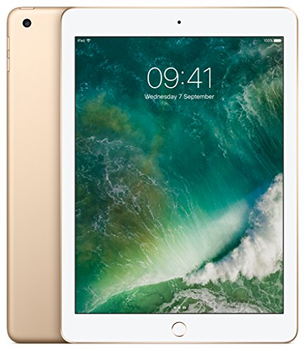 Apple iPad, 9,7" mit Wi-Fi, 128 GB, 2017, Gold (UK Produkt) (Generalüberholt)